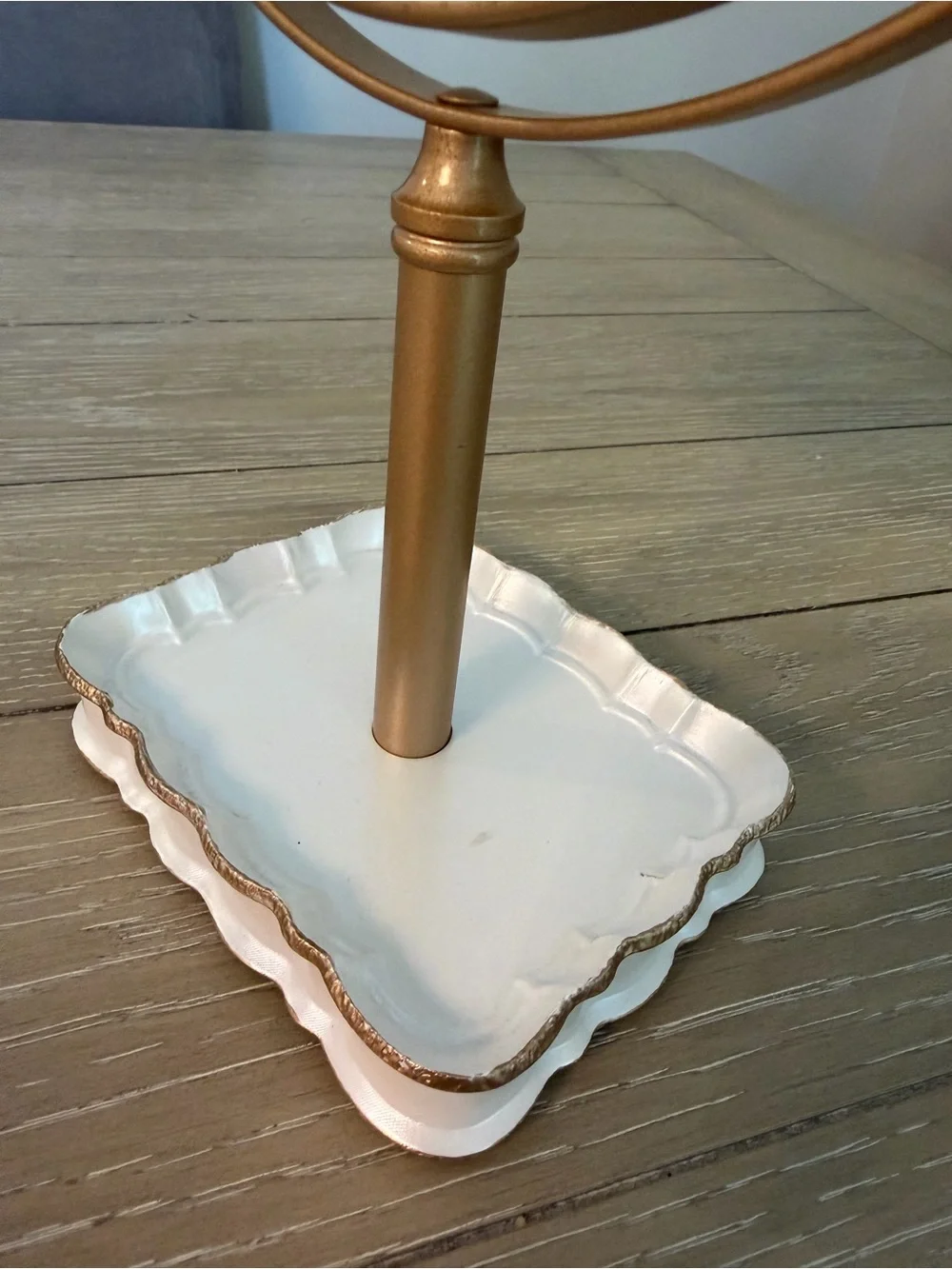 Gold Decorative Vanity Mirror with Bow Accent
